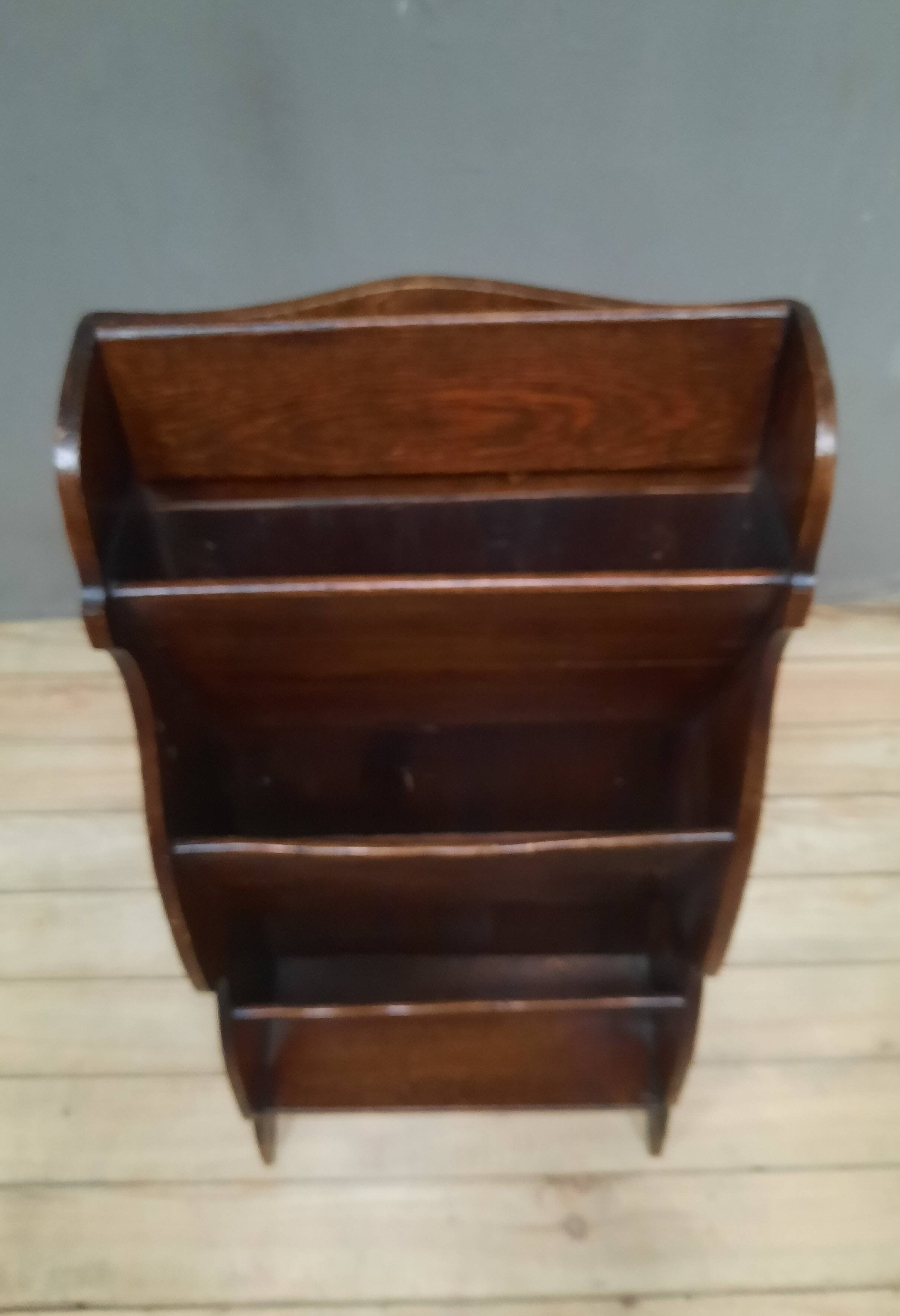 Oak magazine rack