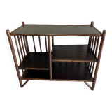 Brown rattan console shelf