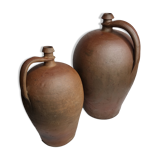 Pair of terracotta ladies-jeannes, 44 cm