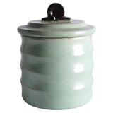 Art Deco Celadon Glazed Lidded Jar by Einar Luterkort for Upsala‑Ekeby, 1930s