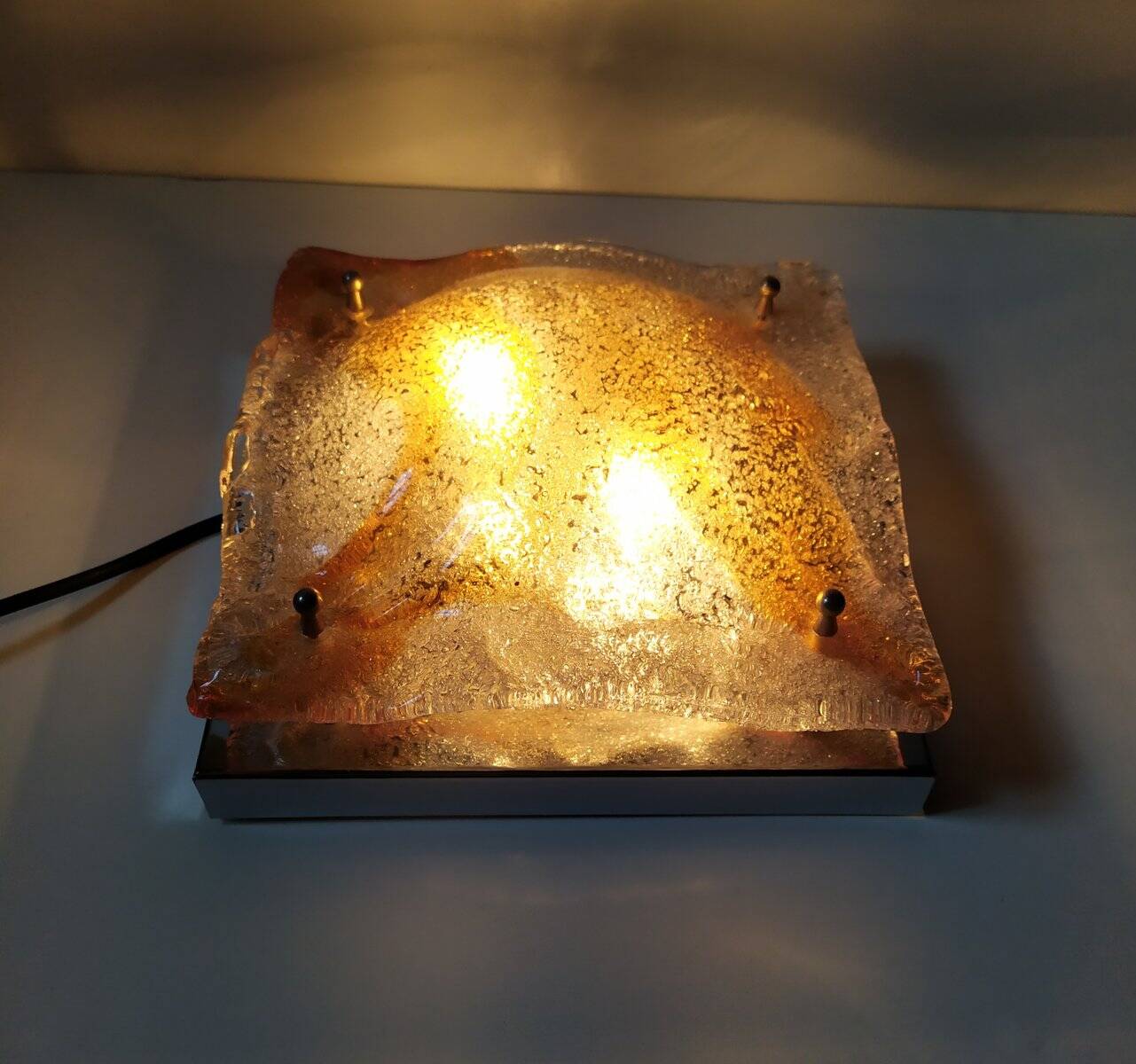 Murano Glass Wall Lights by Toni Zuccheri for Mazzega, 1970s, set of 2