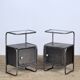 Ensemble de tables de chevet en fer, vers 1950