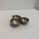 Silver Plated Triple Table Bowl Art Deco 1940s Salt & Pepper Sauce Egg Cup