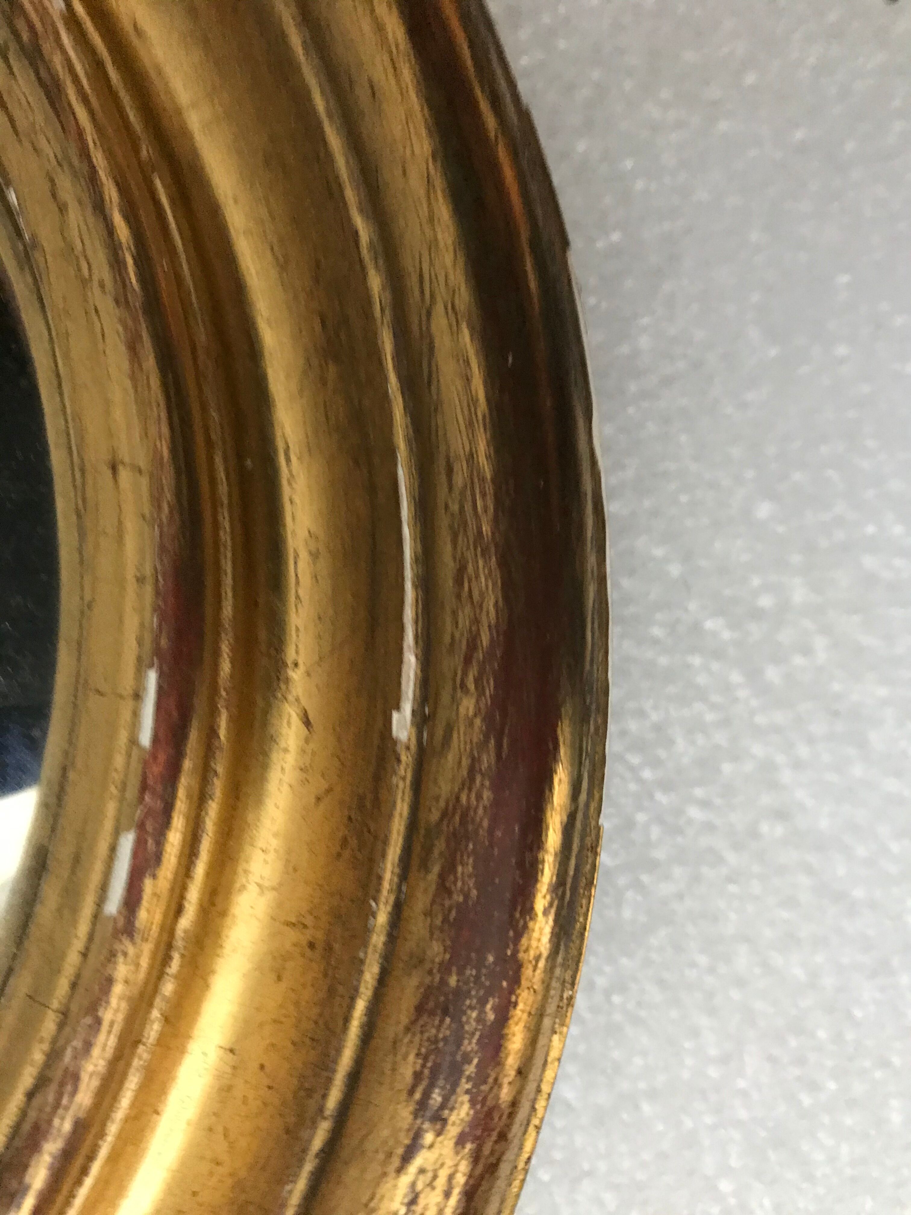 Old golden witch mirror - 26cm