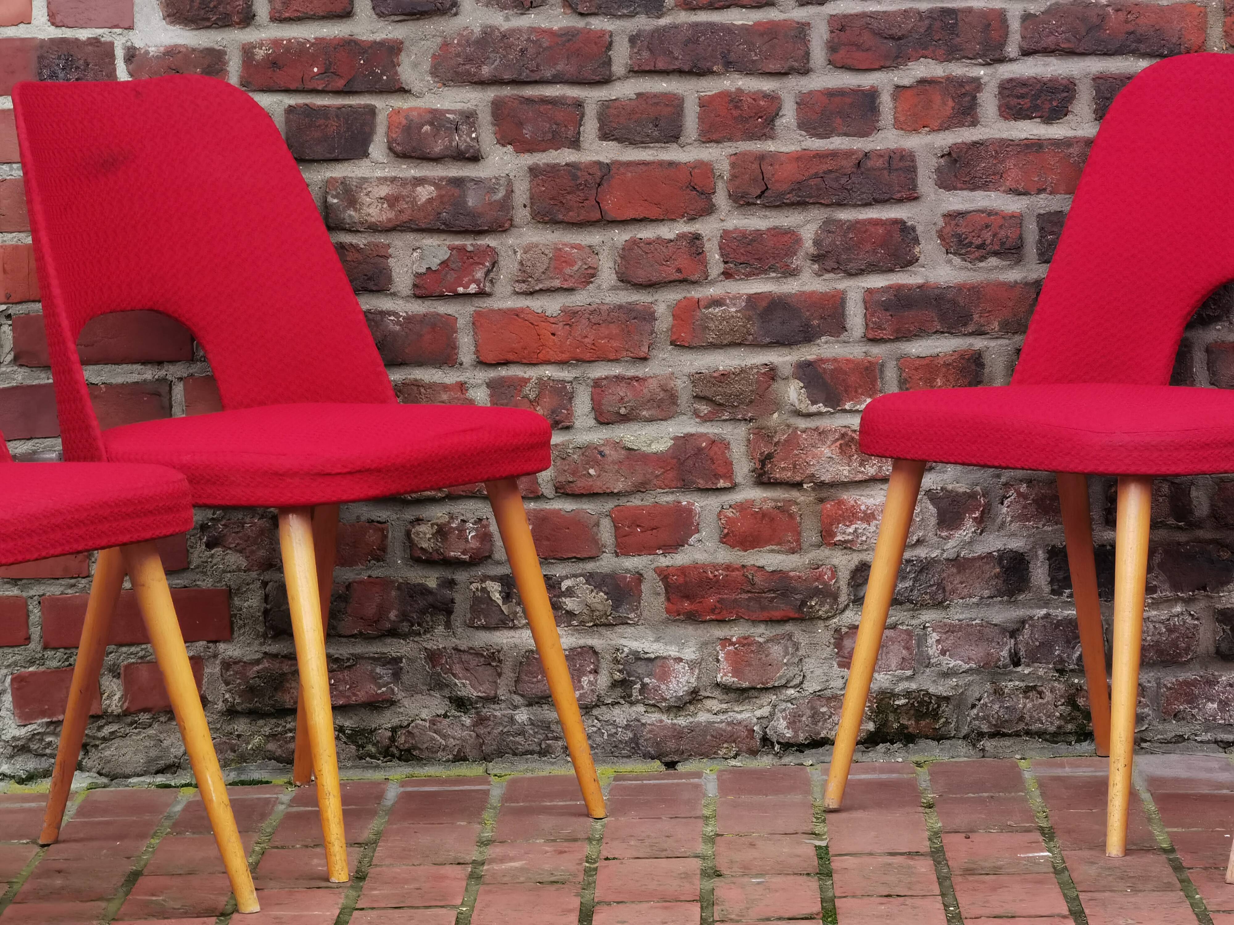 Lot of 6 Oswald Haerdtl chairs for Ton