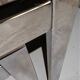 Vintage nesting tables from the 1970s, chrome and smoked glass, mid-century modern.