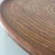 1950s wooden circular flat bowl plate pink beech