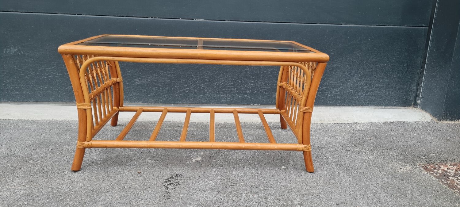 Rattan coffee table