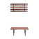 Rosewood bench set with rack Italia 1970s