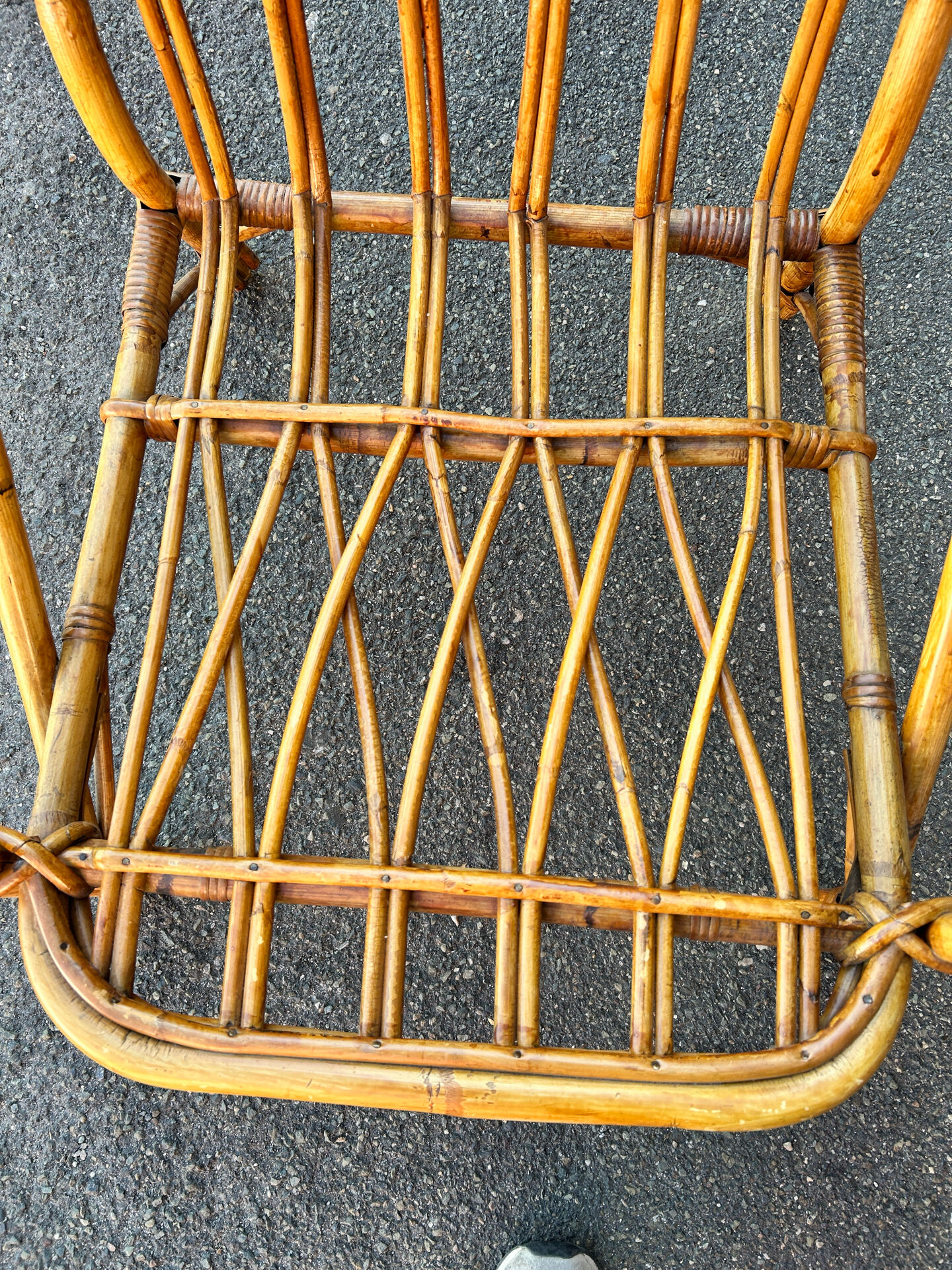 Bonaudi vallauris rattan lounge chair - 1950s/60s