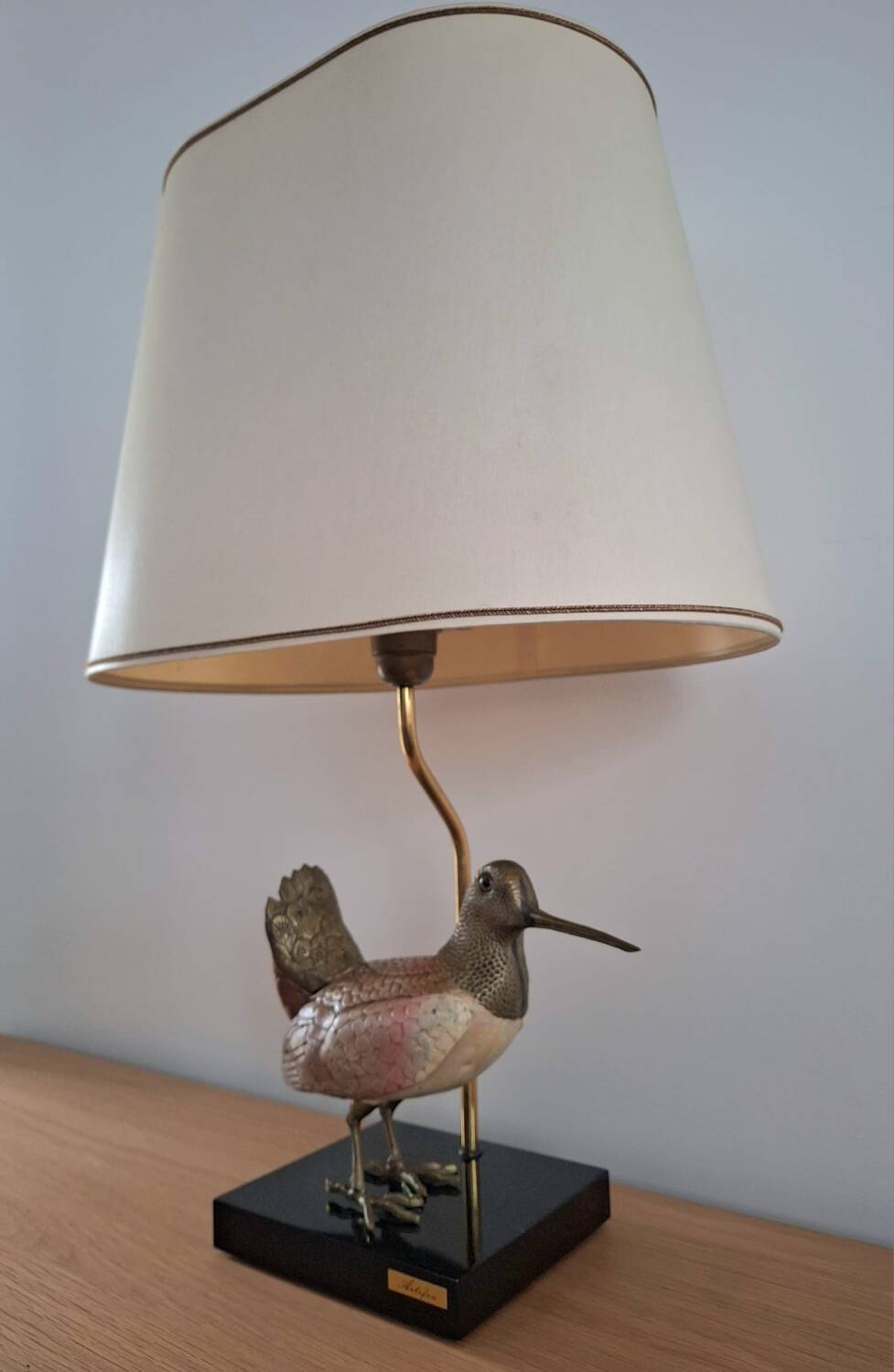 Vintage woodcock lamp by Elli Malevolti for Artiflex, designer lighting