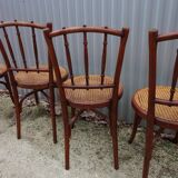 Chaises de salle à manger bistro Thonet originales, lot de 4
