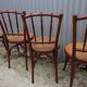 Chaises de salle à manger bistro Thonet originales, lot de 4