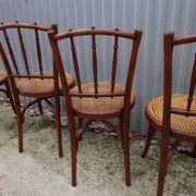 Chaises de salle à manger bistro Thonet originales, lot de 4