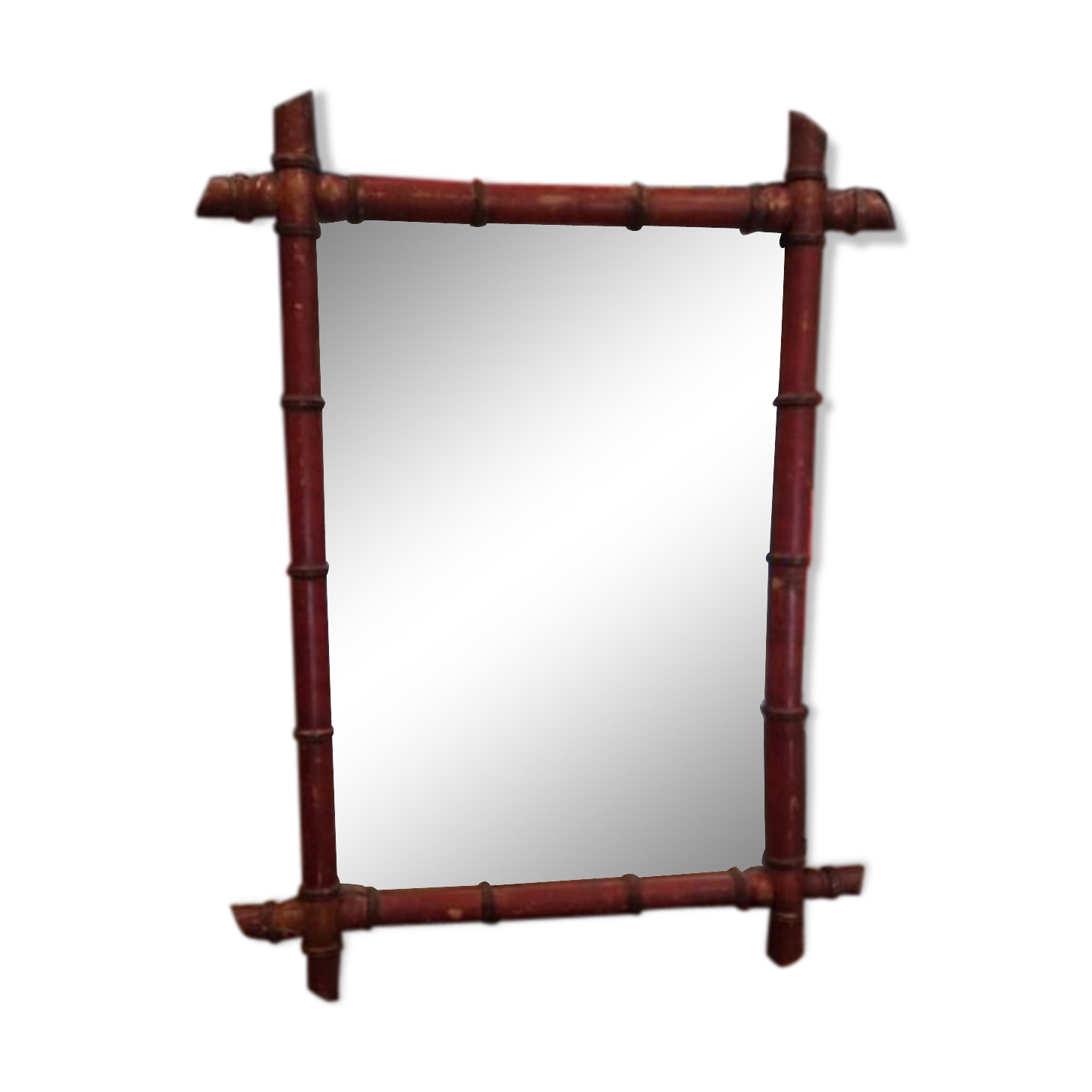 Bamboo frame mirror 85x63cm