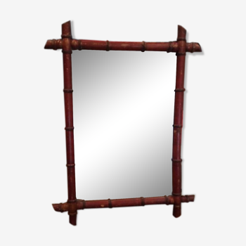 Bamboo frame mirror 85x63cm