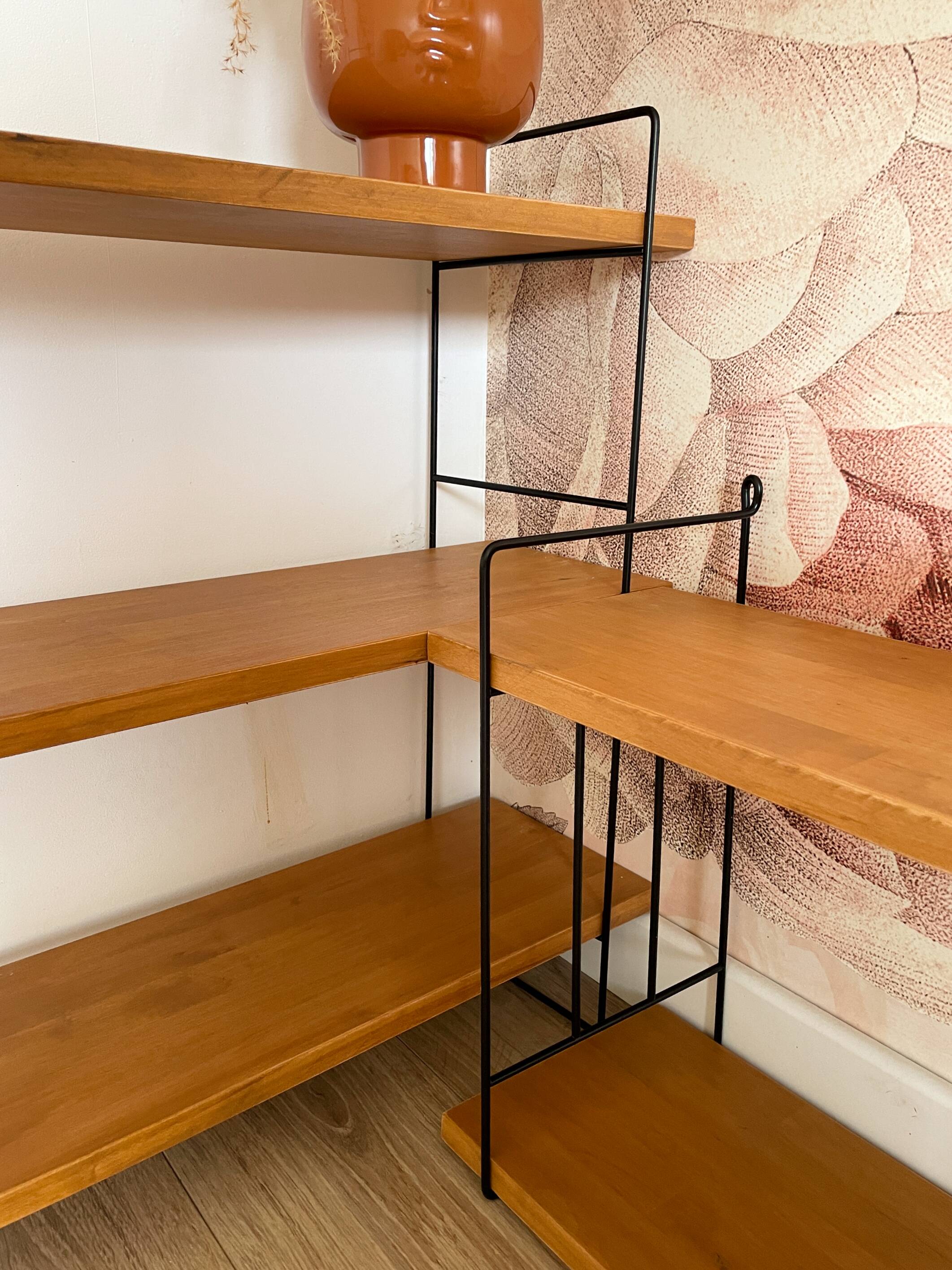 3 Wall Shelf Modules by WHB, Germany, 1960s - String Style