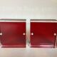 Pair of two-tone plexiglass bookends