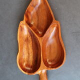 Exotic wooden aperitif tray, circa 1970