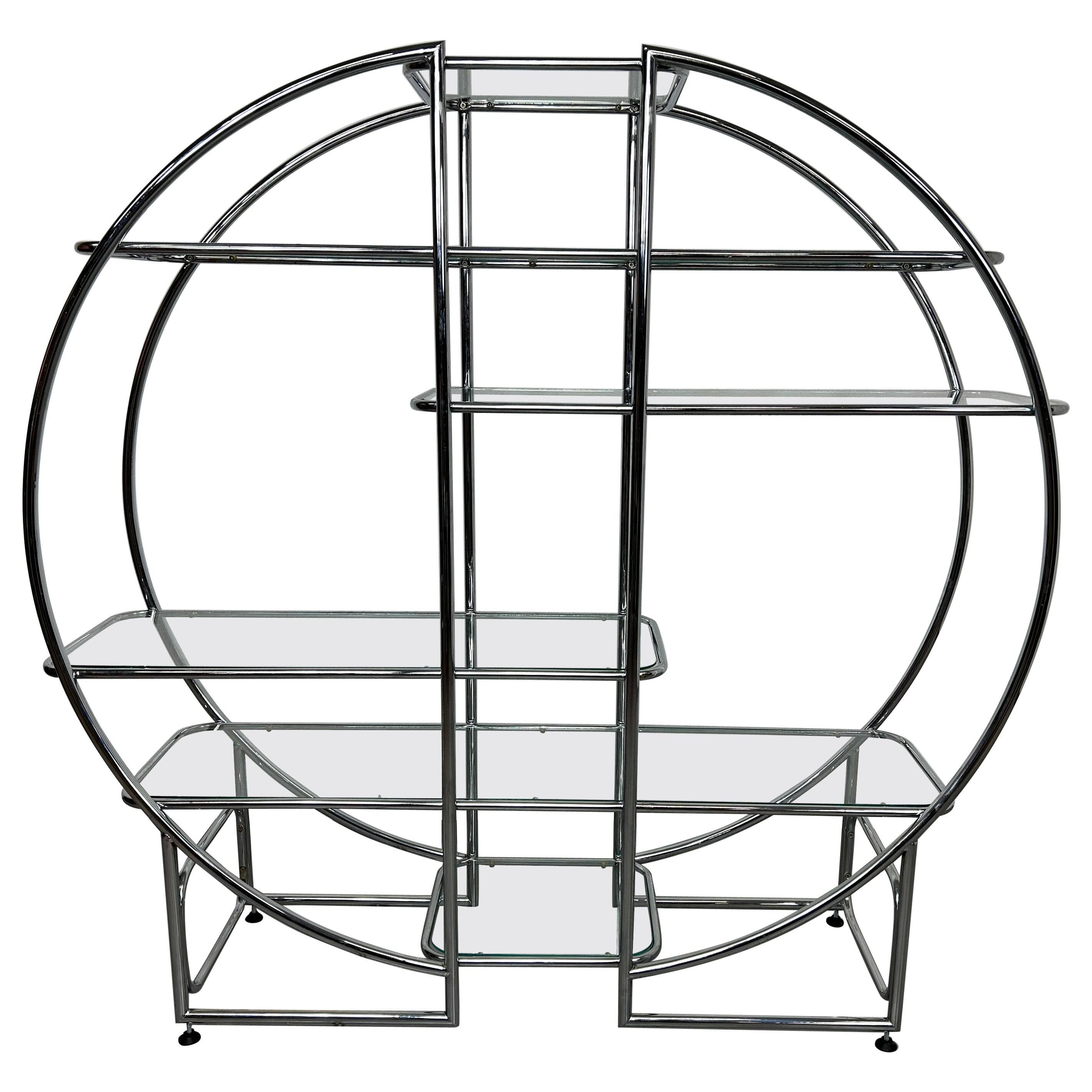 Mid-century design tubular steel shelf