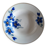 Assiette Creuse en Faïence Hamage & Moulin des Loups, Fleurs bleues