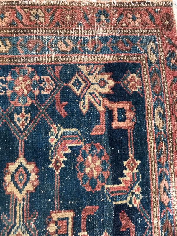 Former carpet Persian Malayer 19th century handmade 94 X 180 CM