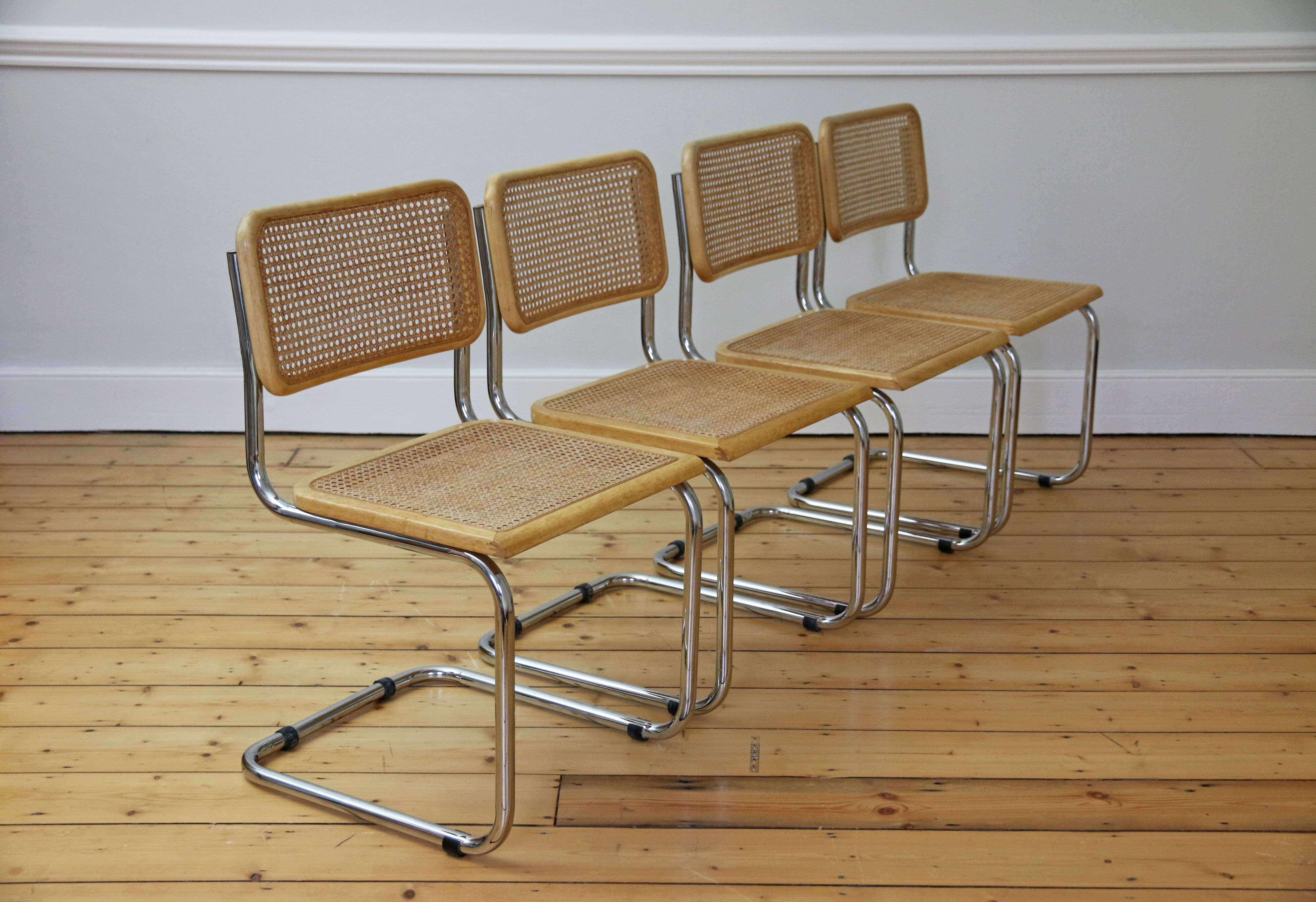 Set of 4 cesca chairs Marcel Breuer, 1970s