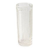 Mid-century Elegant Clear Pressed Glass Vintage Vase by Miloš Filip