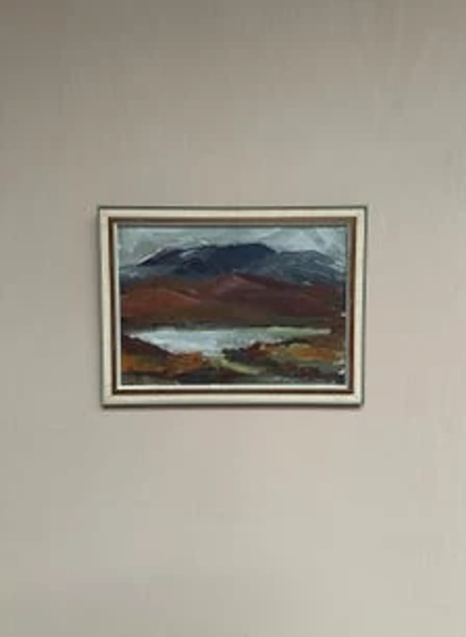 Swedish Oil on Canvas – “Mountains and Water” – Signed – Vintage & Framed