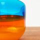 Set of 2 vintage German coloured glass bowls by Eisch.