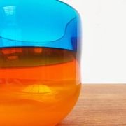 Ensemble de 2 bols en verre coloré vintage allemands de Eisch