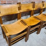 Set of 4 Maison Regain leather chairs