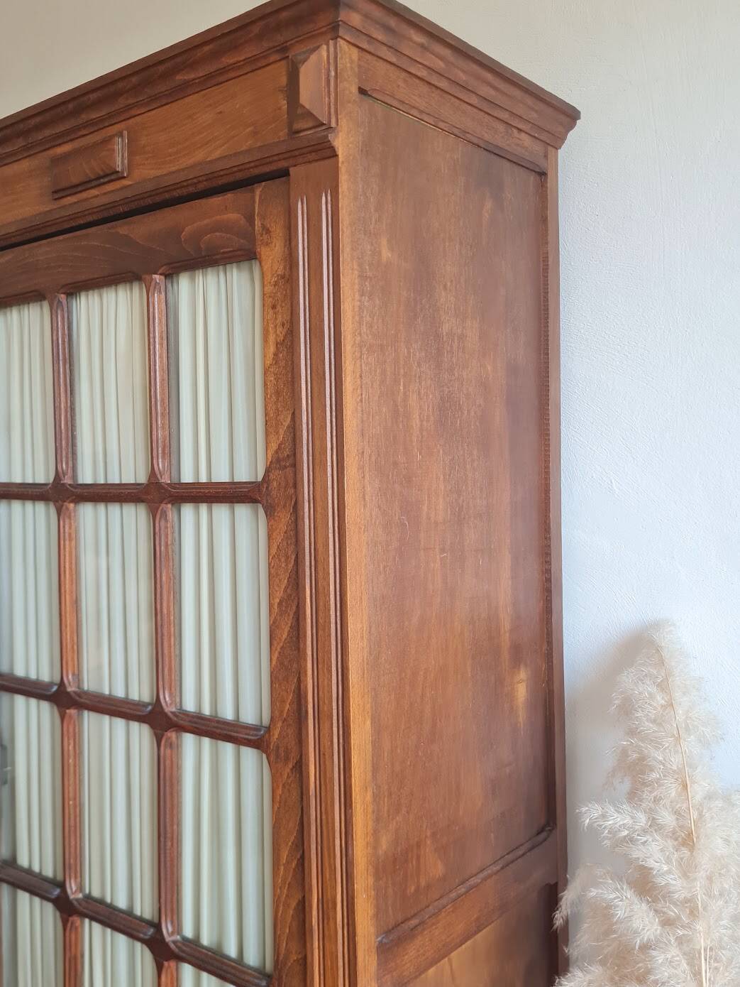 Antique glass-fronted Parisian wardrobe