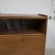 1960 Scandinavian secretary with teak compass feet and pastel yellow top