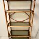 Showcase shelf in vintage smoked glass bamboo