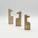 Ensemble de trois sculptures animales vintage en travertin italien