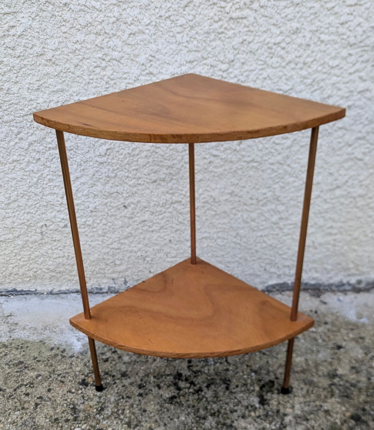 Pair of Corner Shelves 60/70 Vintage Design Console Table