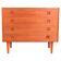 Commode basse danoise en teck à quatre tiroirs, années 1960