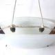 Opaline glass and teak suspension, circa 1960