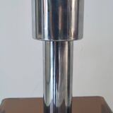 Mid-century smokey brown acrylic glass and chrome table lamp, 1970s