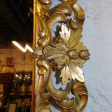 Wooden mirror carved gilded with leaf 140x98cm