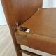 Vintage Janez Lajovic Leather Dining Chair: Mid-Century Modern 1980s
