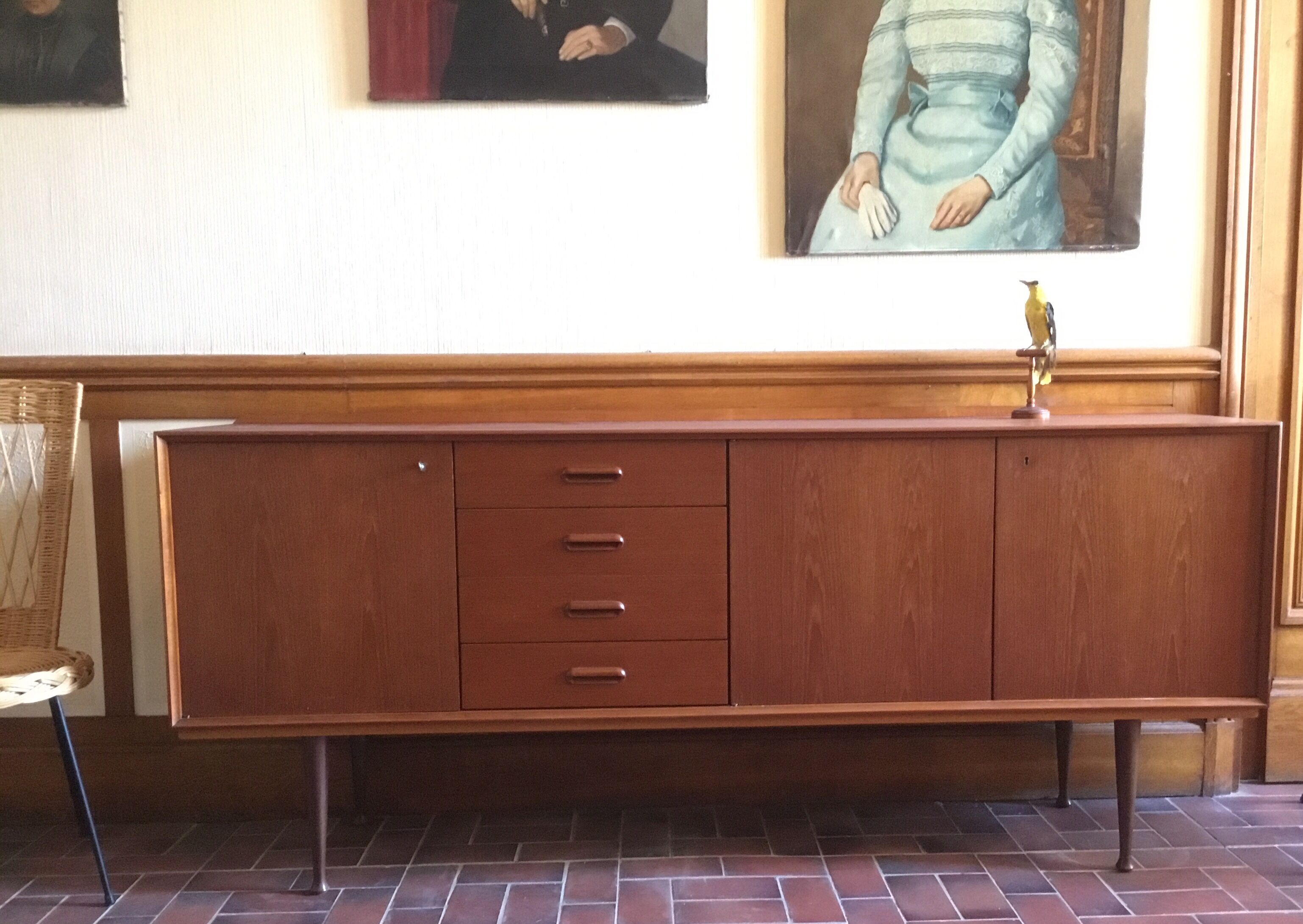 Scandinavian sideboard in teak design