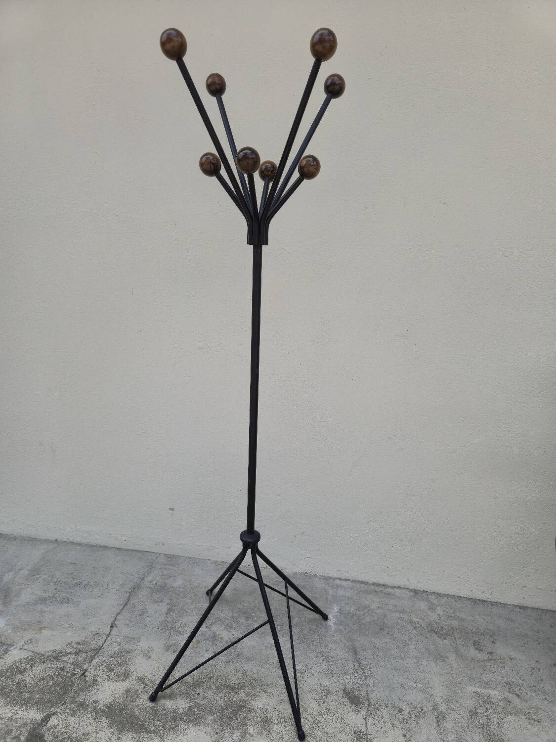 Vintage parrot coat rack with balls, 1950s design