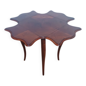 table trèfle louis XV - noyer
