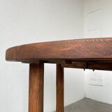 Round folding pine table mountain furniture