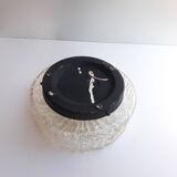 Old ceiling light / wall light - molded glass - 1970