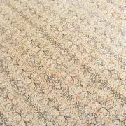 9x13 Vintage Cream Blue Persian Rug, Turkish Handmade Wool Floral Carpet