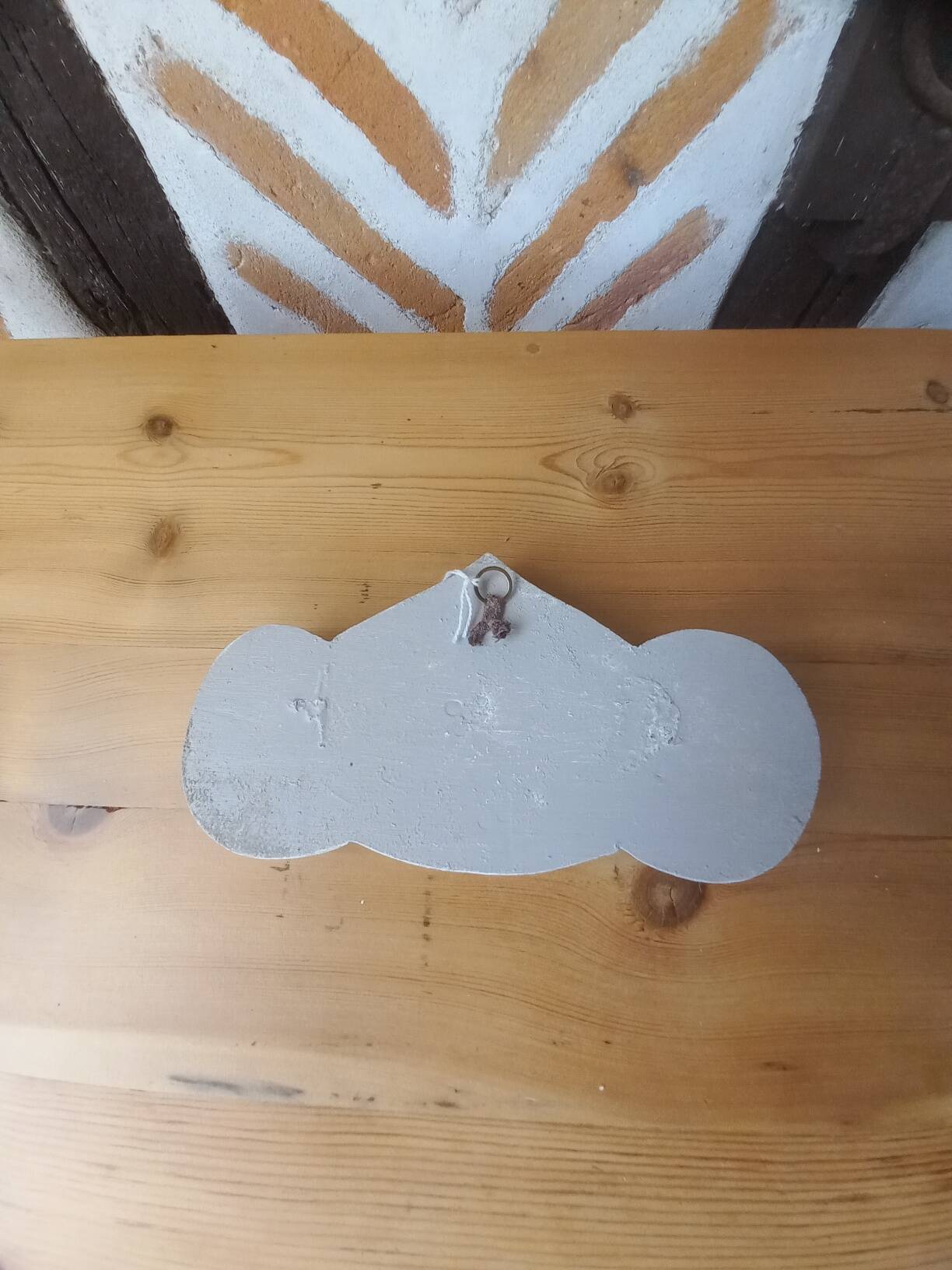 Linen patinated carved pediment woodwork