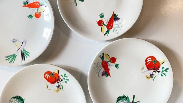 4 vegetable plates Lunéville – France